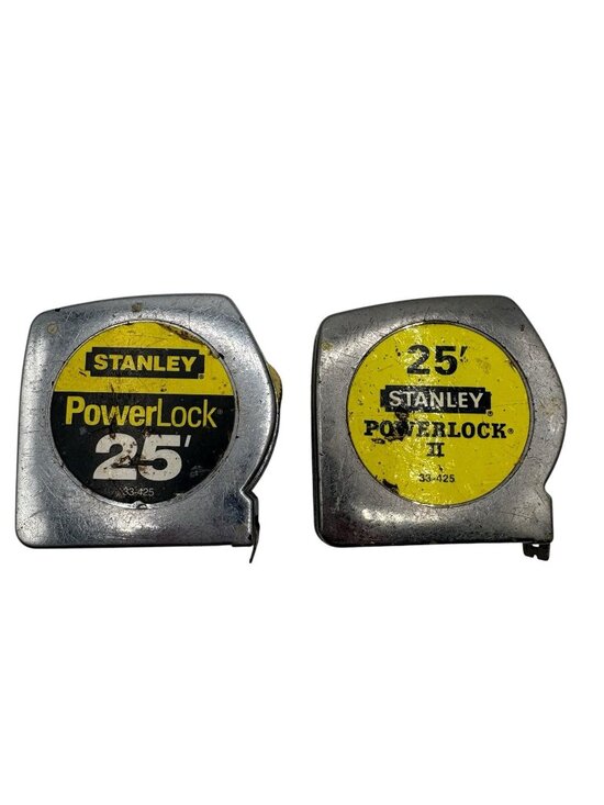 Stanley Other - Stanley PowerLock 25 Ft Tape Measure Lot 2 Model 33-425 USA Vintage Powerlock II